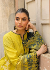Sahar Winter Dyed Jacquard Viscose 3 Piece Unstitched Suit S25W3PC D-11 ROSEMARY NIGHT